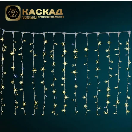 Гирлянда Занавес-ПВХ 400 LED Теплый, 3х2м