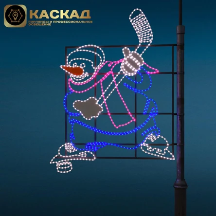 Консоль "Снеговик с клюшкой и шайбой 1,5*1,5м."