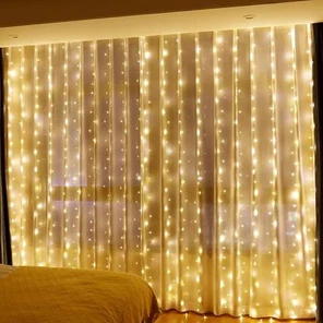 Гирлянда штора 3х2,5м, теплый белый