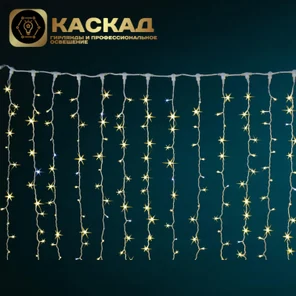 Гирлянда Занавес-ПВХ 400 LED, Тепло-белый, 3х2м